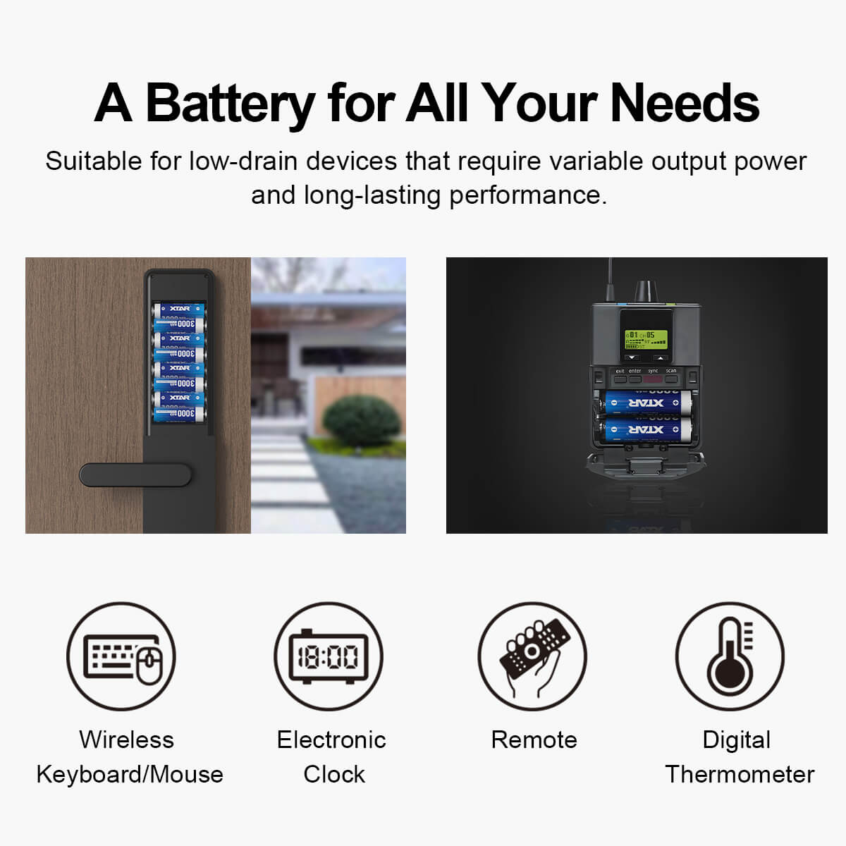 XTAR AA 1.5V 3000mAh USB-C baterías – alta capacidad y rendimiento constante